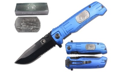 Falcon 8" Spring Assisted Pocket Knife KS9011BL Falcon 8" Spring Assisted Pocket Knife KS9011BL